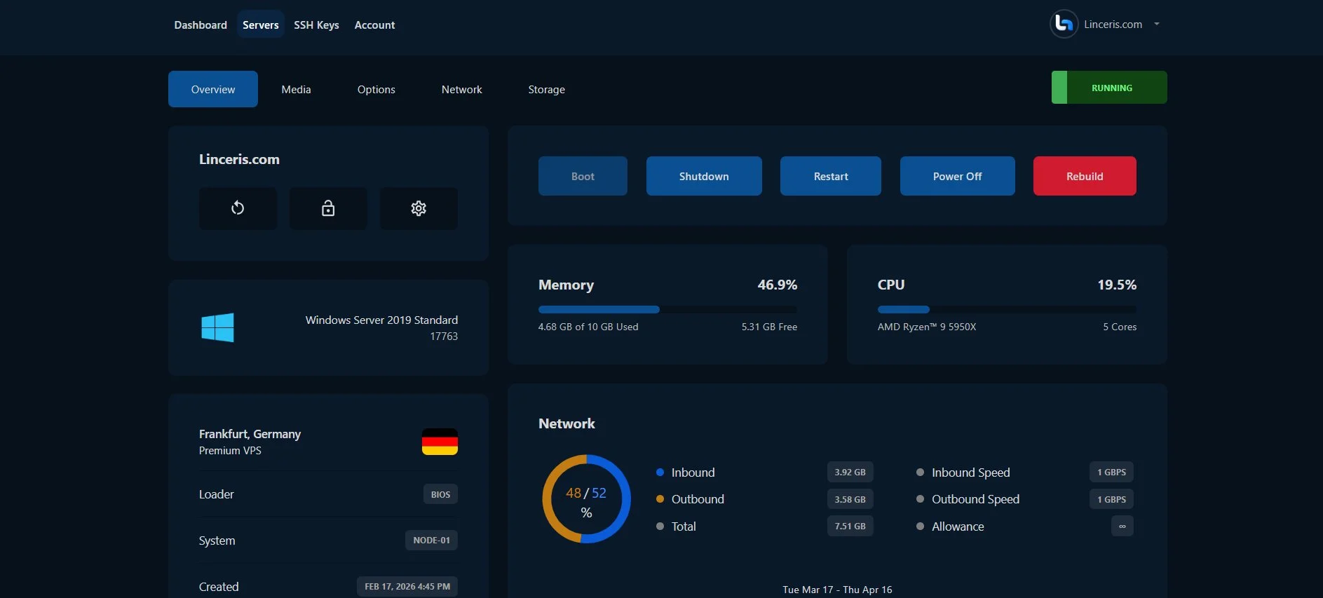 Virtual Private Servers (VPS) Management Panel (Virtfusion)